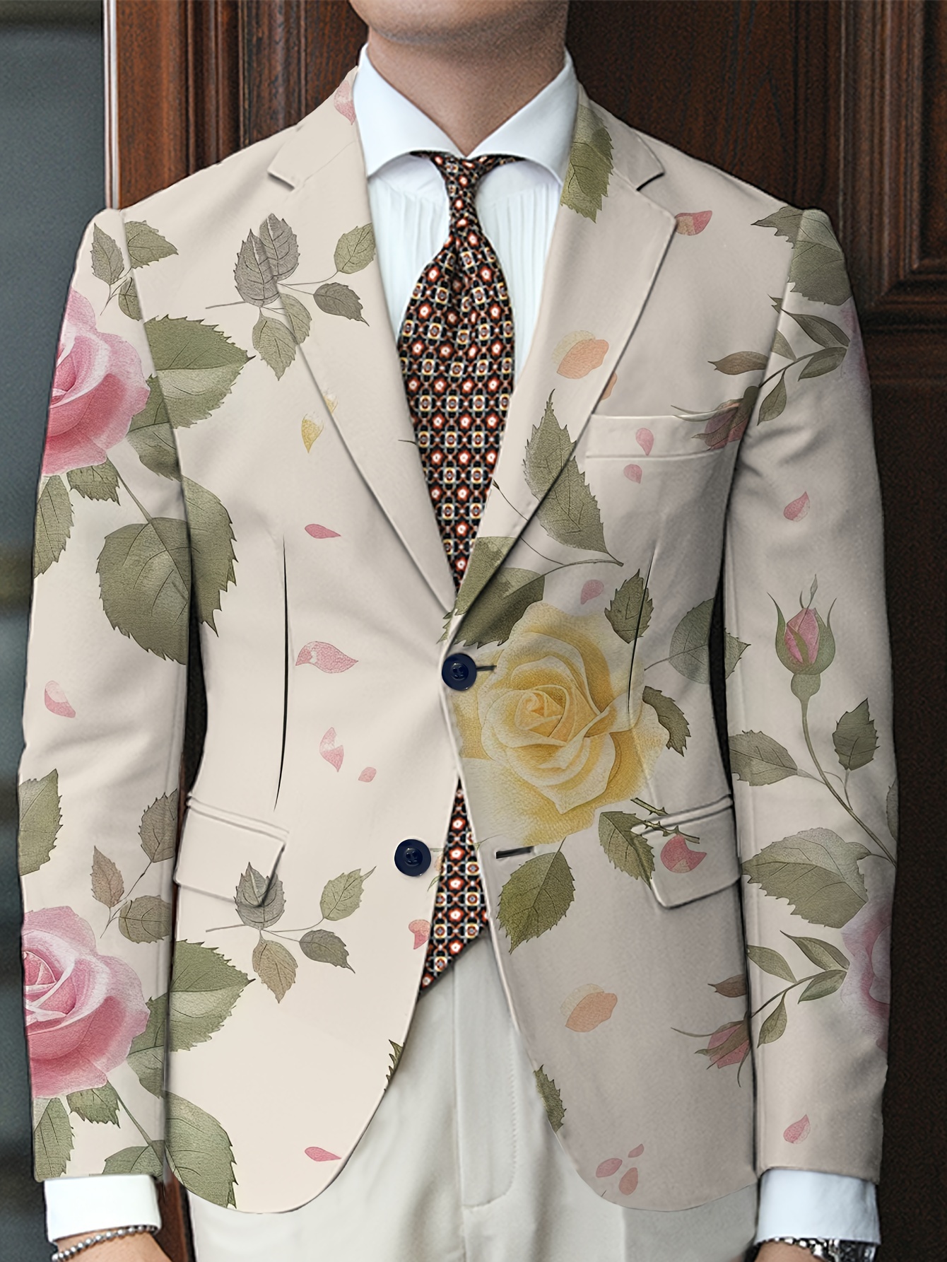 masculino com estampa floral jaqueta leve de Temu Portugal