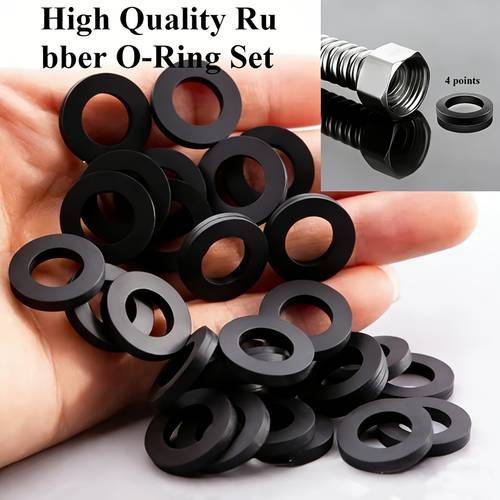 30pcs high quality ring set suitable for wave pipes shower hoses faucets adjustment valves texture durable and non slip ensures secure connections essential repair kit for