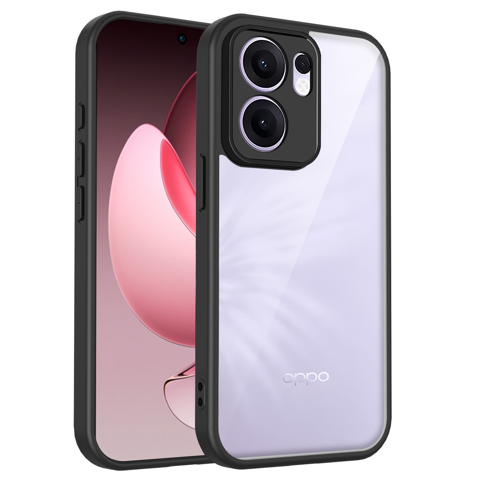 TEMU Phone Case - A Lightweight, Shockproof Transparent Phone Case Designed For Oppo A5, A5m, A5x, And A5pro. It Features A Frosted Edge With A ,