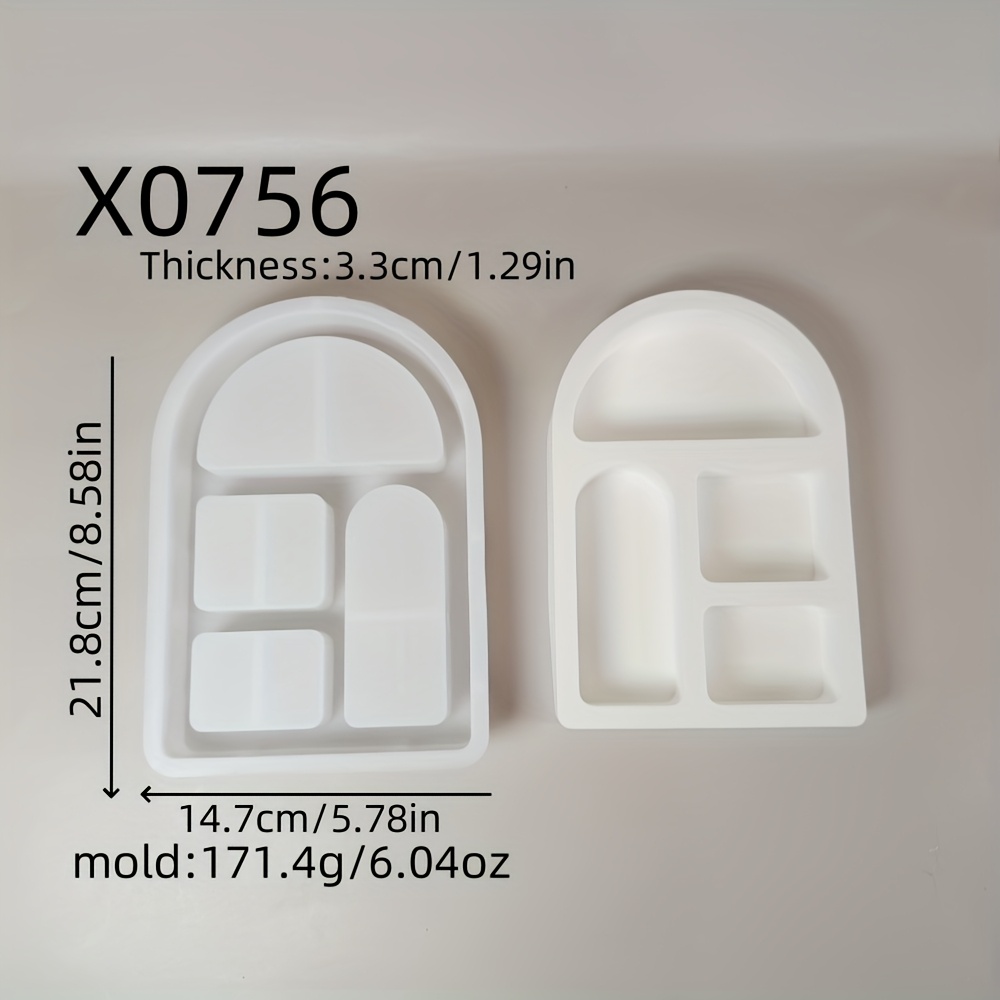 Image of High-quality Silicone Mold For Resin Casting - Arched House Design With Open Archway & Multiple Compartments, Diy Candle, Gypsum, Epoxy Resin Crafts, Home Decor (x0756), Silicone Resin Molds