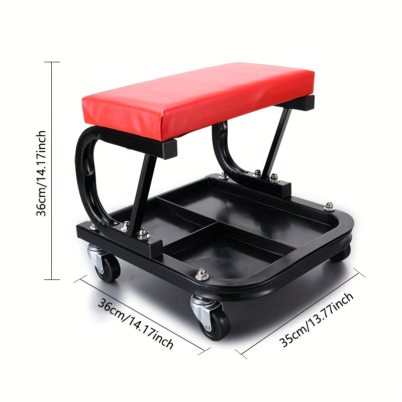Car repair workbench with casters, 3-in-1/2-in-1 mechanical climber Z-shaped seat, 500-pound load capacity, foldable and adjustable rolling garage folding seat, lying, sitting, and leaning, with 6 casters 13 Car repair workbench with casters, 3-in-1/2-in-1 mechanical climber Z-shaped seat, 500-pound load capacity, foldable and adjustable rolling garage folding seat, lying, sitting, and leaning, with 6 casters - Image 13