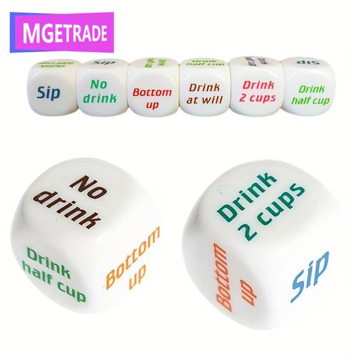 1pc acryl drink spel dobbelsteen - volwassen feestspel voor kerstmis, bruiloften, verjaardagen - interactief drankgrap tafelspel plezier