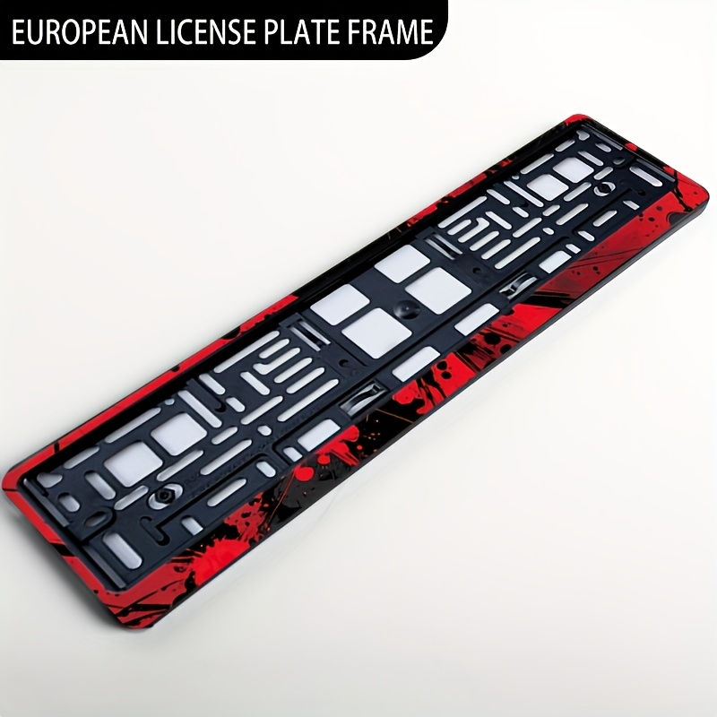 TEMU Eu Standard 52cm X 13cm License Plate Frame (decorative Use ) Premium Abs Material, Suitable For Europe And Uk, Easy Fashionable, Best Gift For