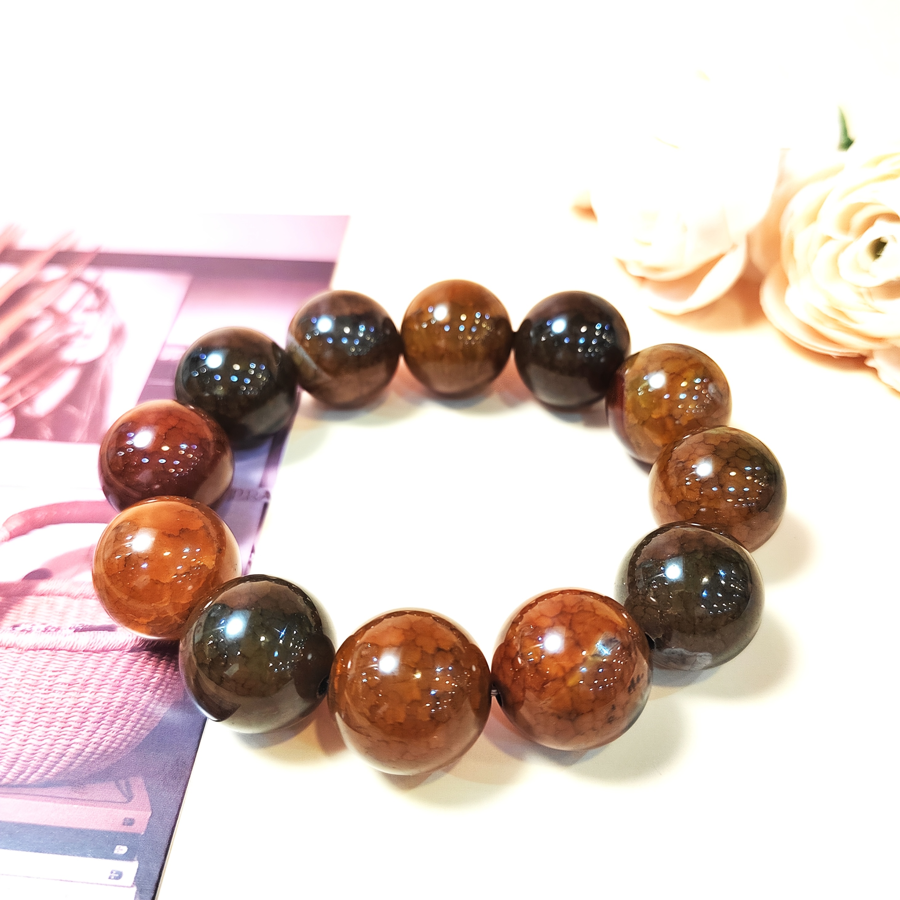 Natural Dragon Scale Bracelet 18mm Unisex