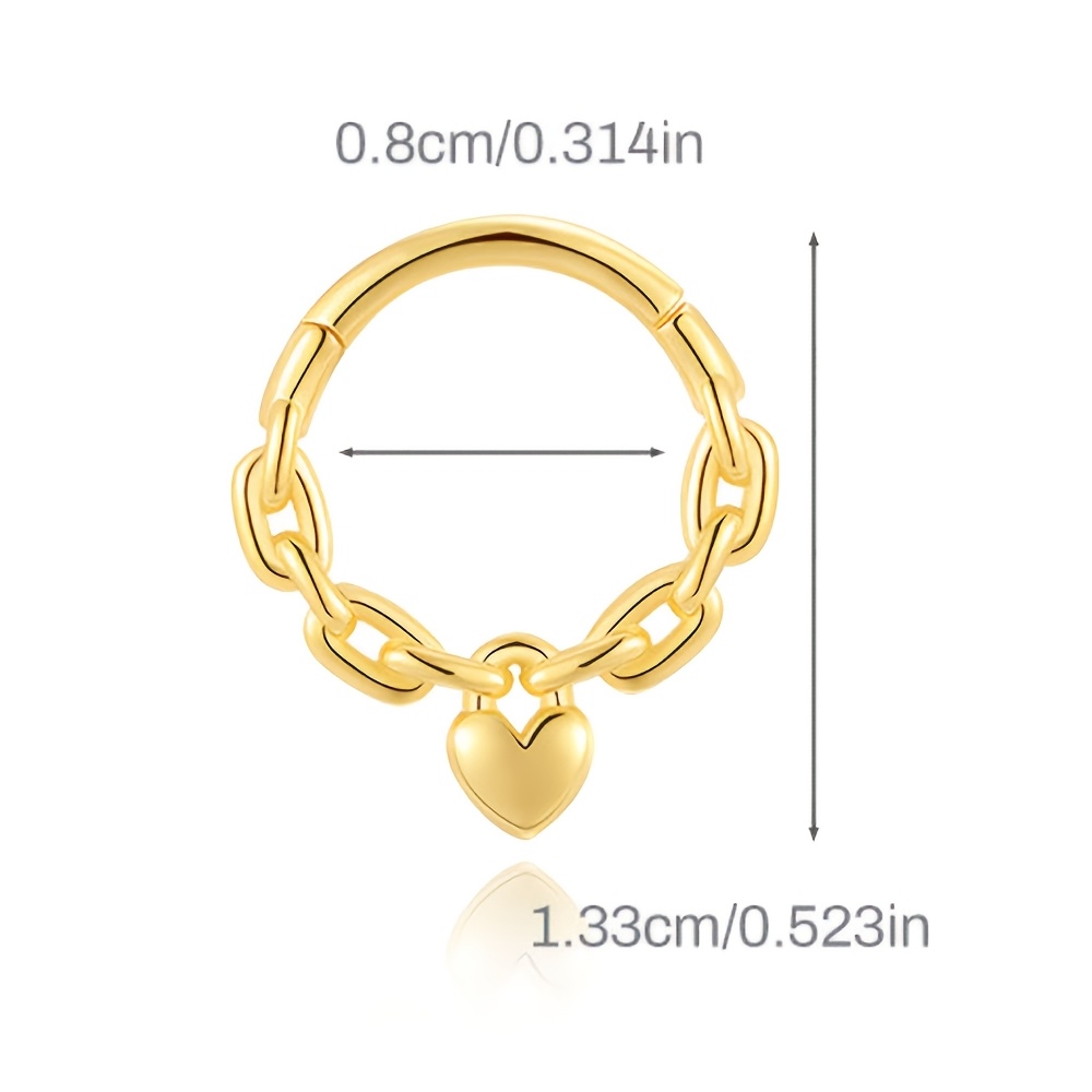 Women'S Asymmetrical Double-Layer Heart-Shaped Earrings