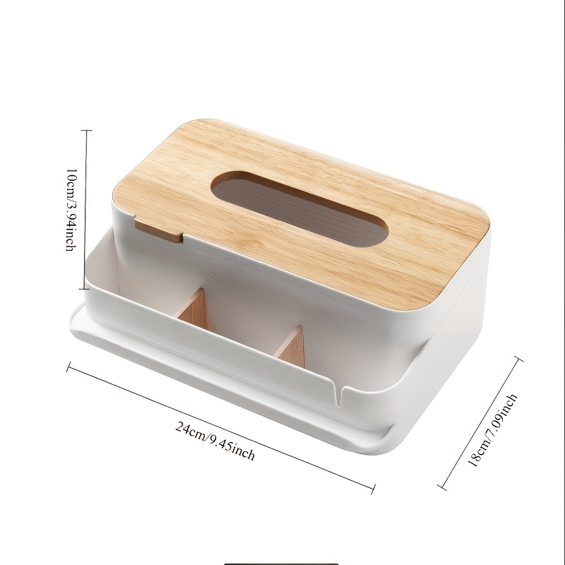 wooden lid tissue box kitchen bedroom   storage box napkin paper tissue Product details 2
