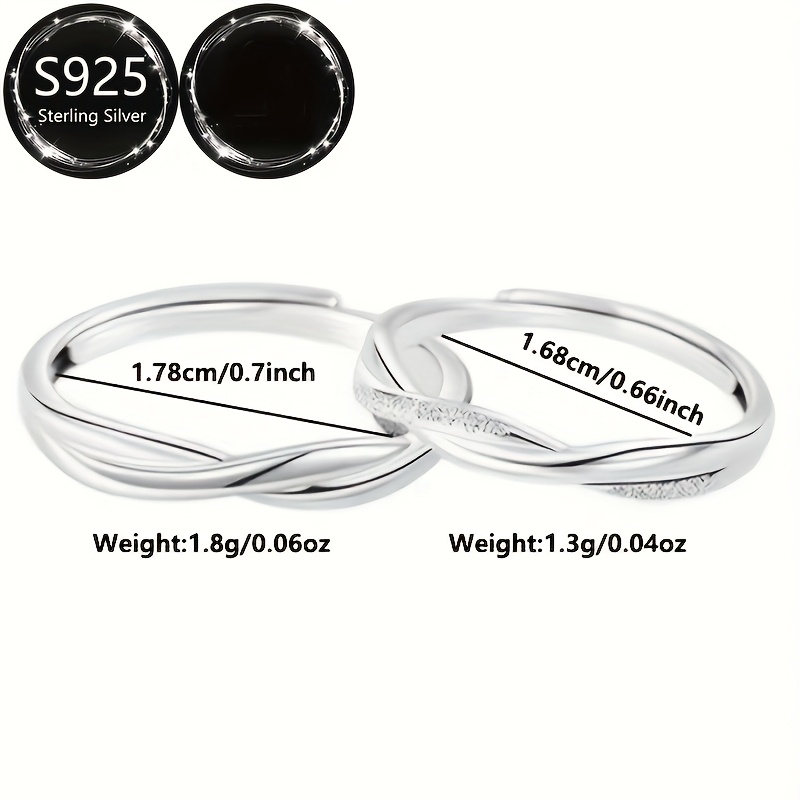 Women's Engagement Rings Infinite Love Couple's Adjustable Open Ring