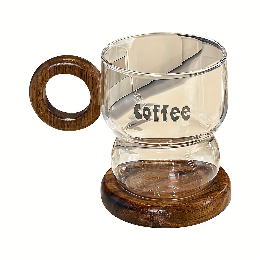 TEMU Mug Office Glass Drinking Cup Women's High Aesthetic Coffee Juice Cold Drink Cup