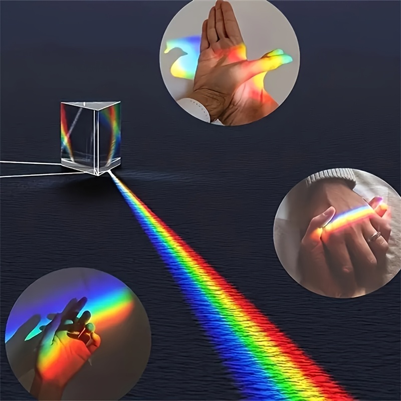 

1pc Educational Glass Prism For Physics - Color , Ideal For Teaching & Photography, Perfect Gift For Science Enthusiasts