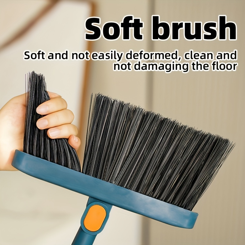 1set household broom and dustpan set durable sweeping broom and dustpan with long handle creative dustpan with comb tooth pet hair removal floor cleaning tool for home   dorm everyday cleaning great gift for housewarming Product details 7