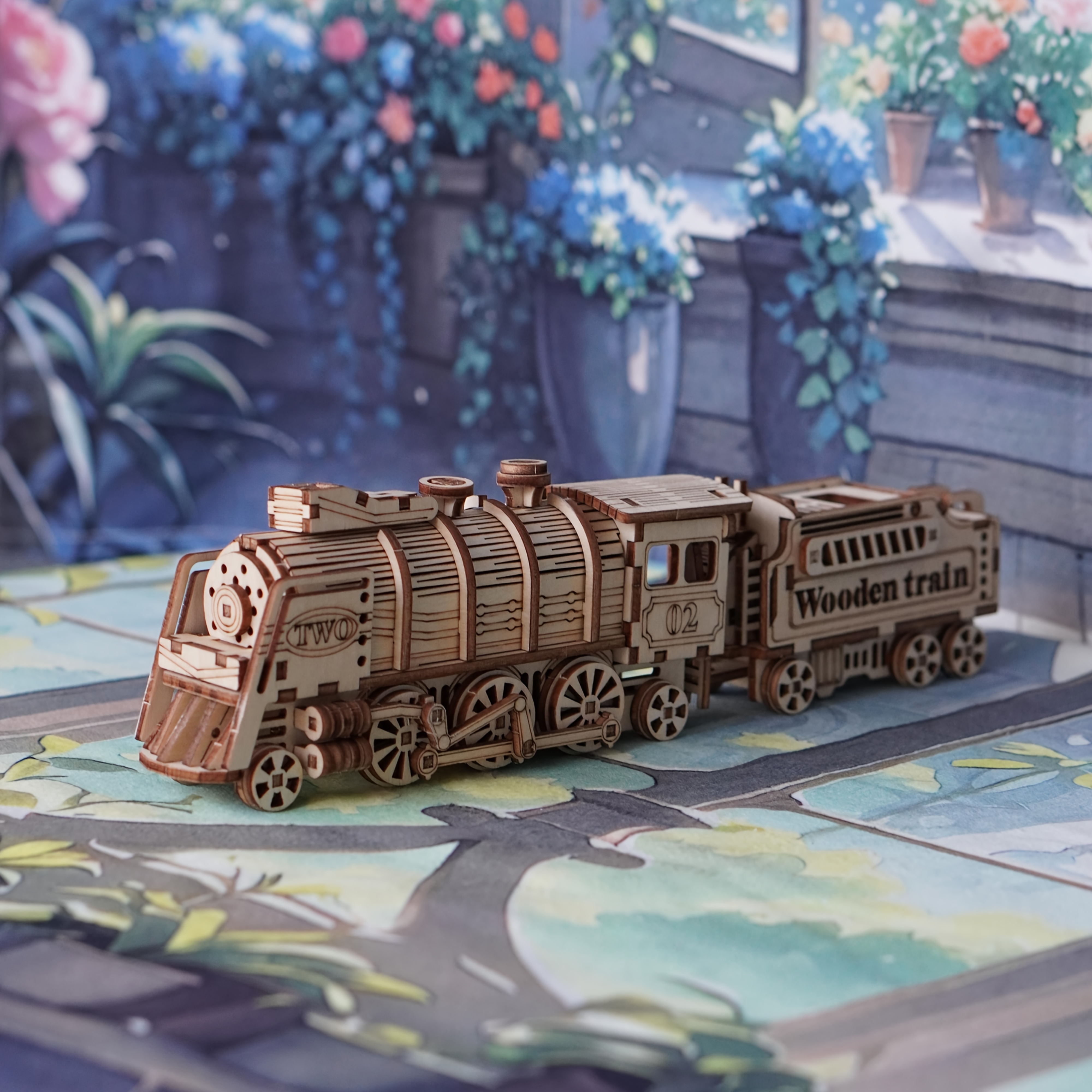 tangtu steam train 3d puzzle kit handcrafted wooden diy Temu