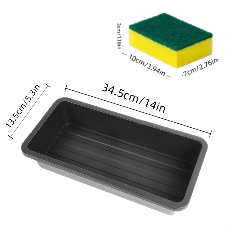 TEMU 2pcs Boîtes de rangement pour siège auto, (1pc Boîte de rangement et 1pc Éponge) Plateau de rangement , Boîte de rangement universelle pour