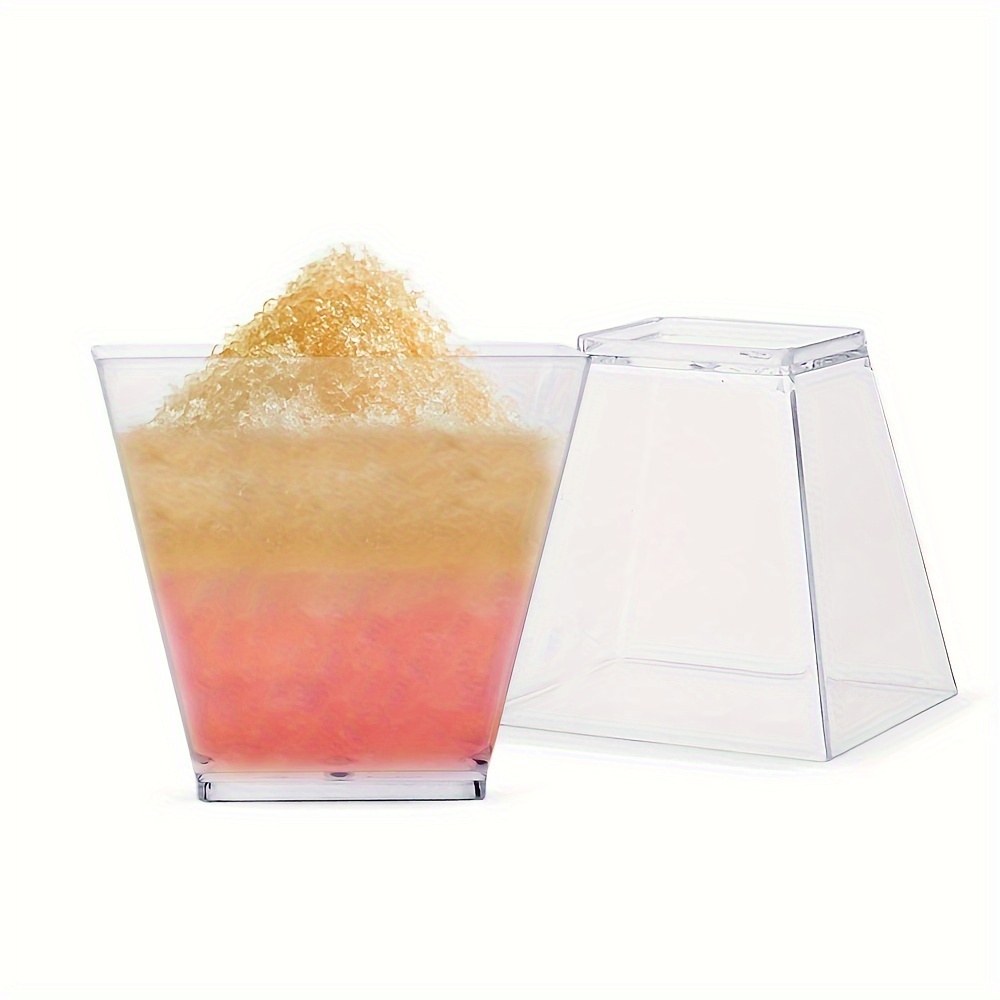 

Mousse Cup, 50 Single Cups 2oz/60ml, Dessert Cup, Reusable Mini Dessert Cup, Durable Transparent Plastic, Suitable For Travel, Portable Party Supplies
