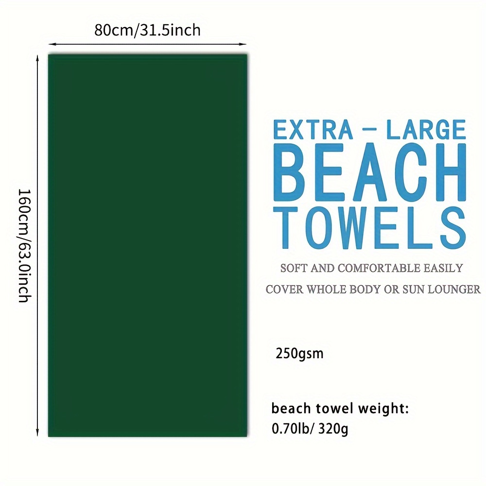 TEMU 1 Personalized Beach Towel, Towel, Personalized , 80*160cm Name-customized Beach Towel, Beach Party, Large Summer Beach Blanket, For Men And