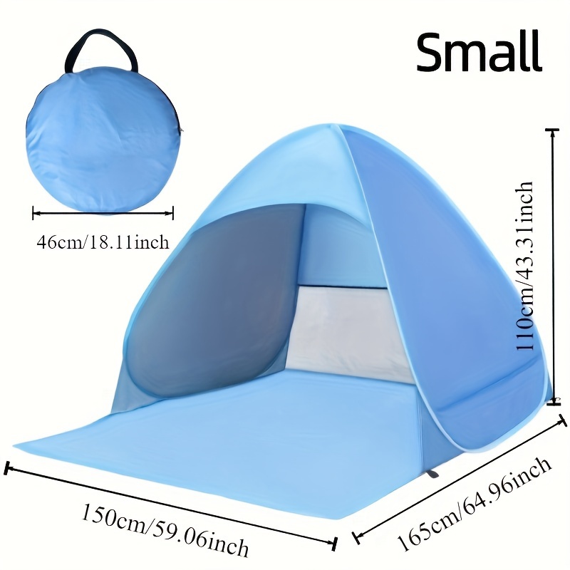 1pc Automatic Instant Up Beach Tent Lightweight Outdoor Beach Shade Sun Shelter With Carry Bag