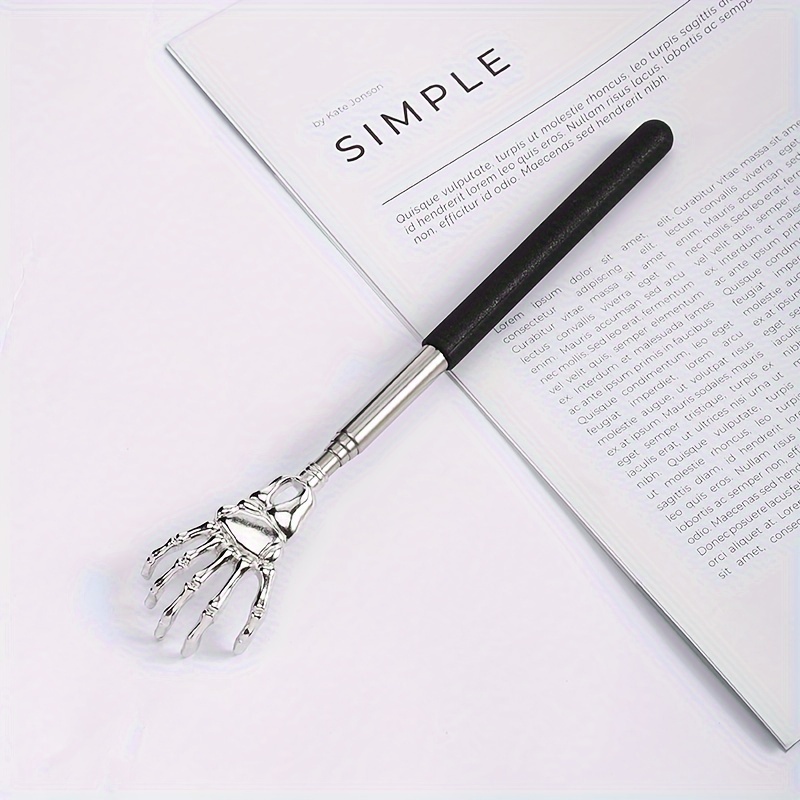Stainless Steel Portable Retractable Back Scraper with Comfortable Rubber Handle - Ideal for Travel and Gift Giving, Back Scraper
