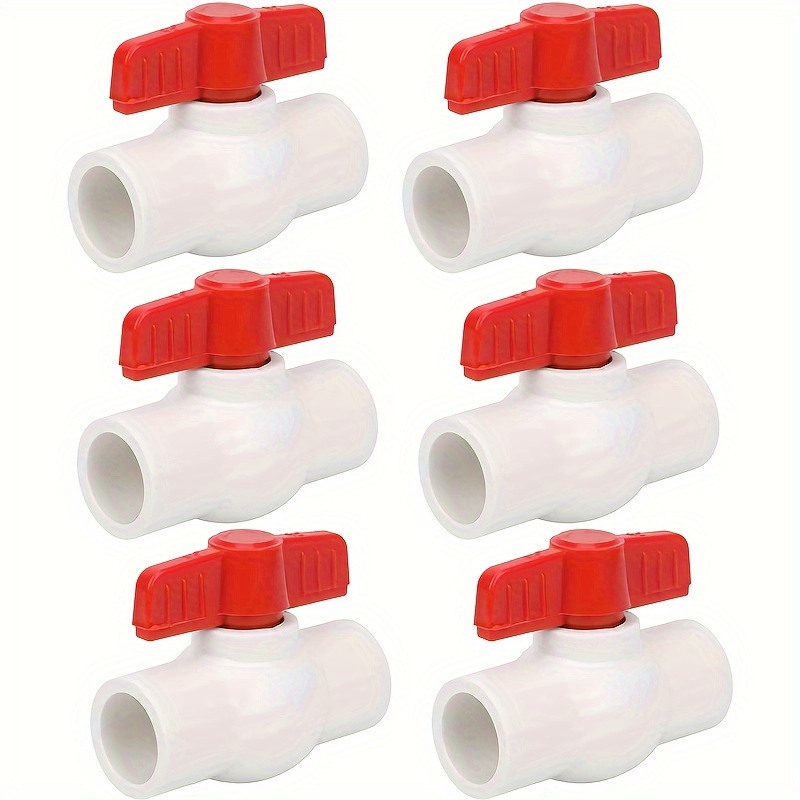 

[ ] 6pcs 1/2" Pvc Valves T- - , - Shut-off Valves For , Sewage Pumps, Sprinkler &