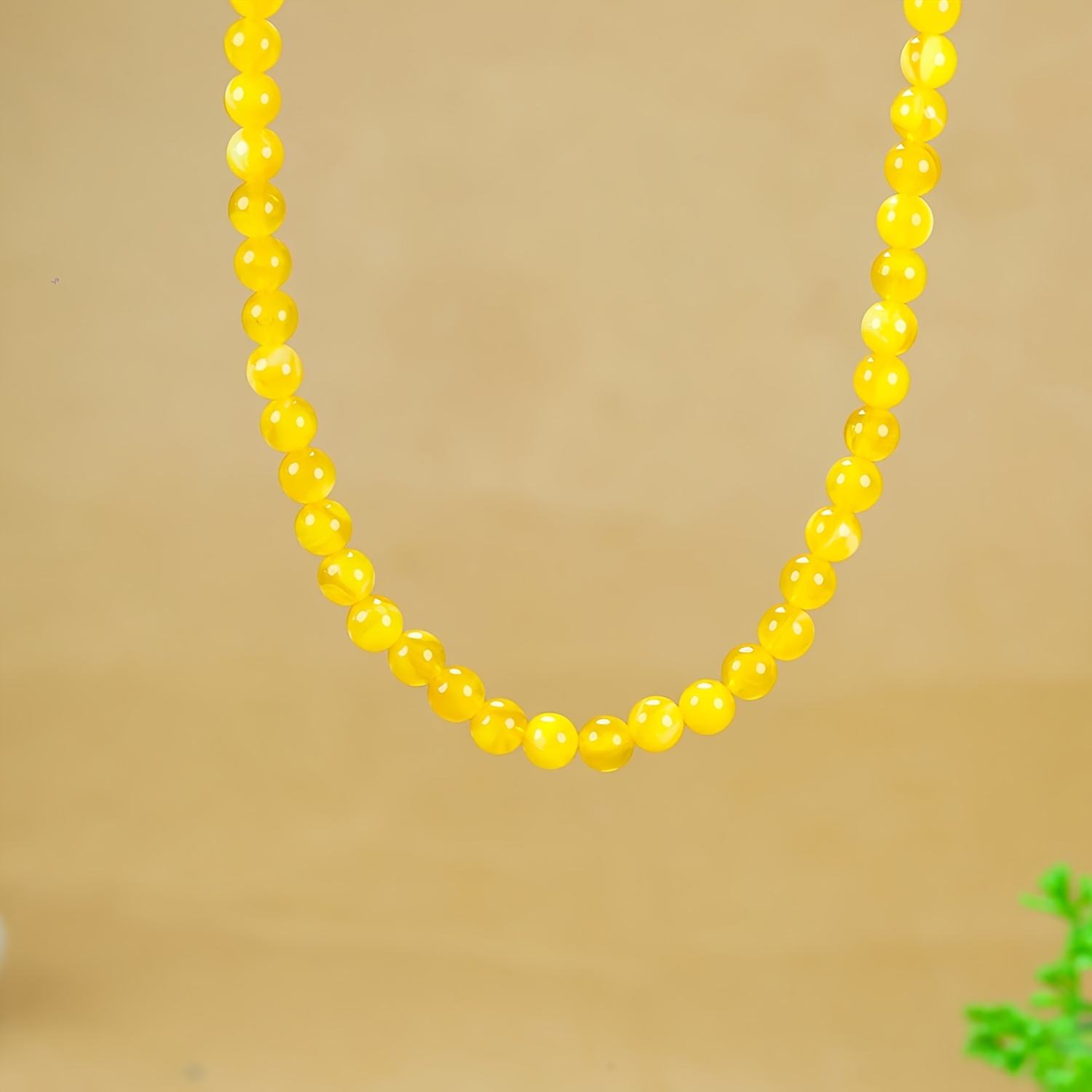 Bohemian Style Chicken Fat Yellow Round Bead Multi-Circle Bracelet