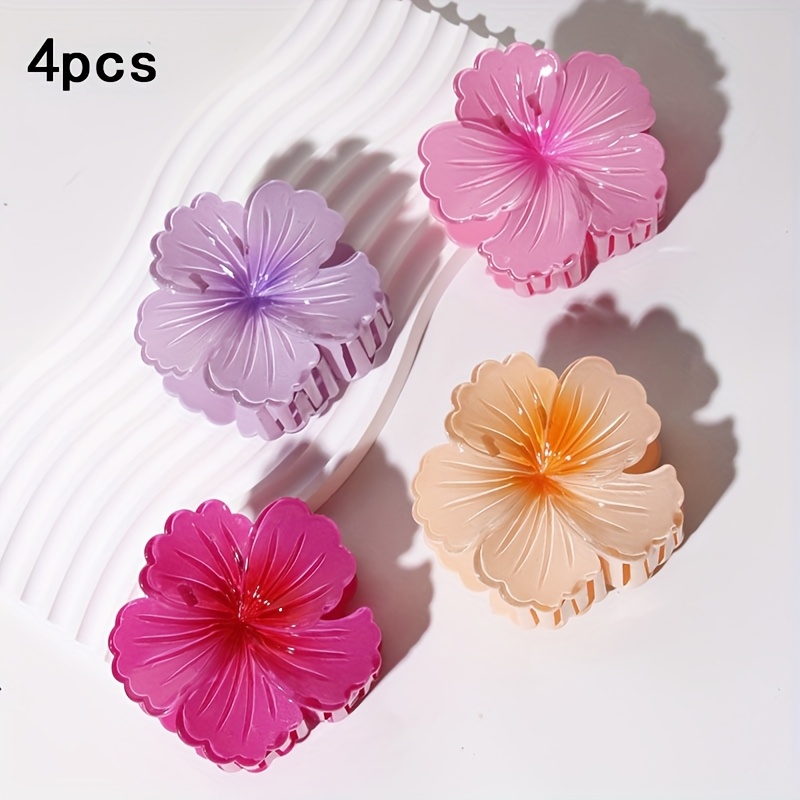 TEMU pinza para el cabello con flor degradada, personalizada para la parte posterior de la cabeza, moño grande para aumentar el volumen del cabello,