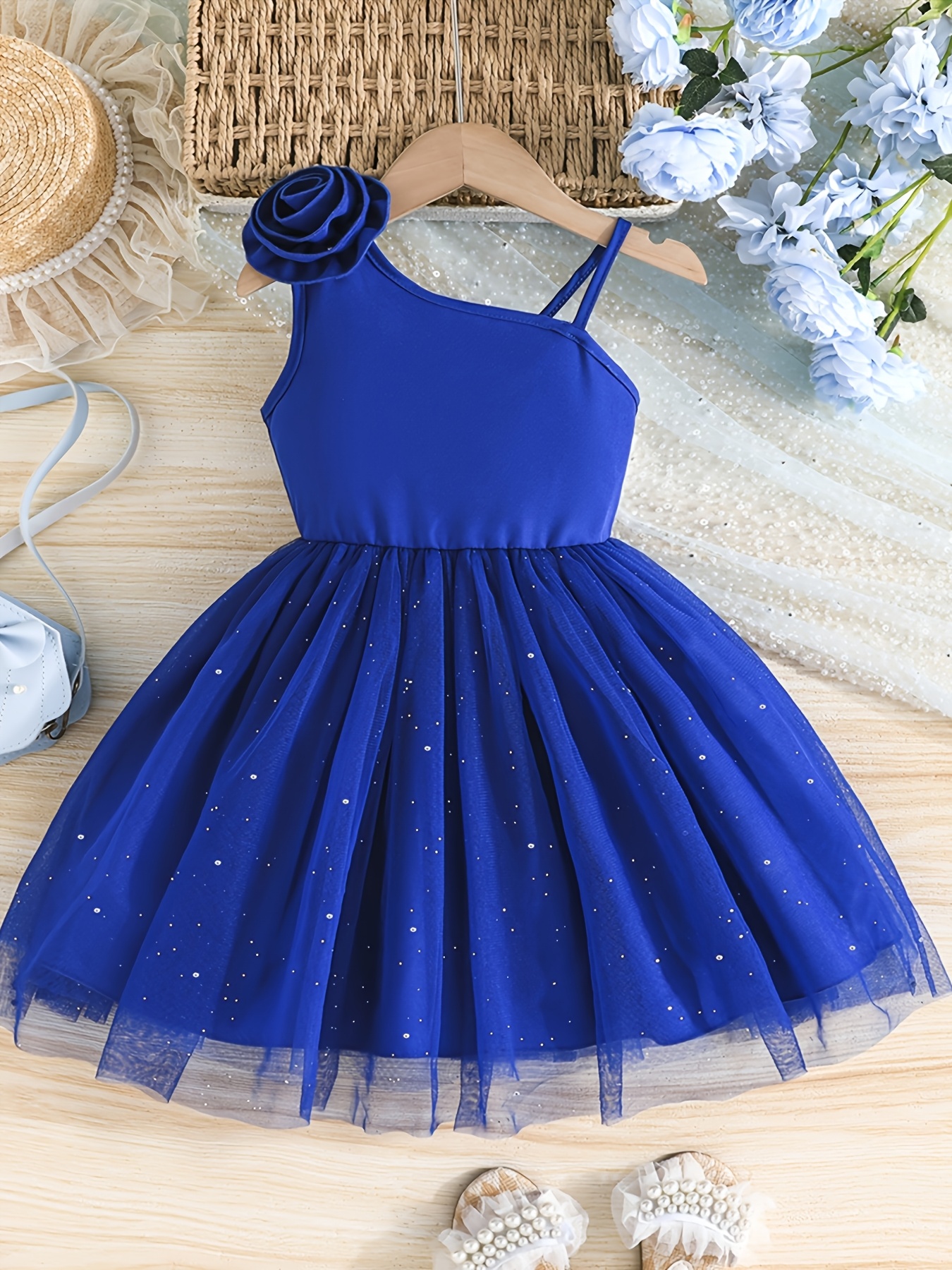 princess polly baby blue dress Veni Infantino 3/4 Sleeve Beaded Detail Dress 991841S Blissful Blue main image 1