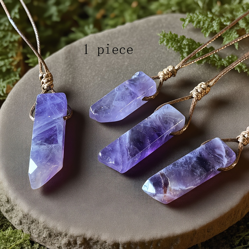 Handmade Natural Irregular Stone Pendant Necklace for Women