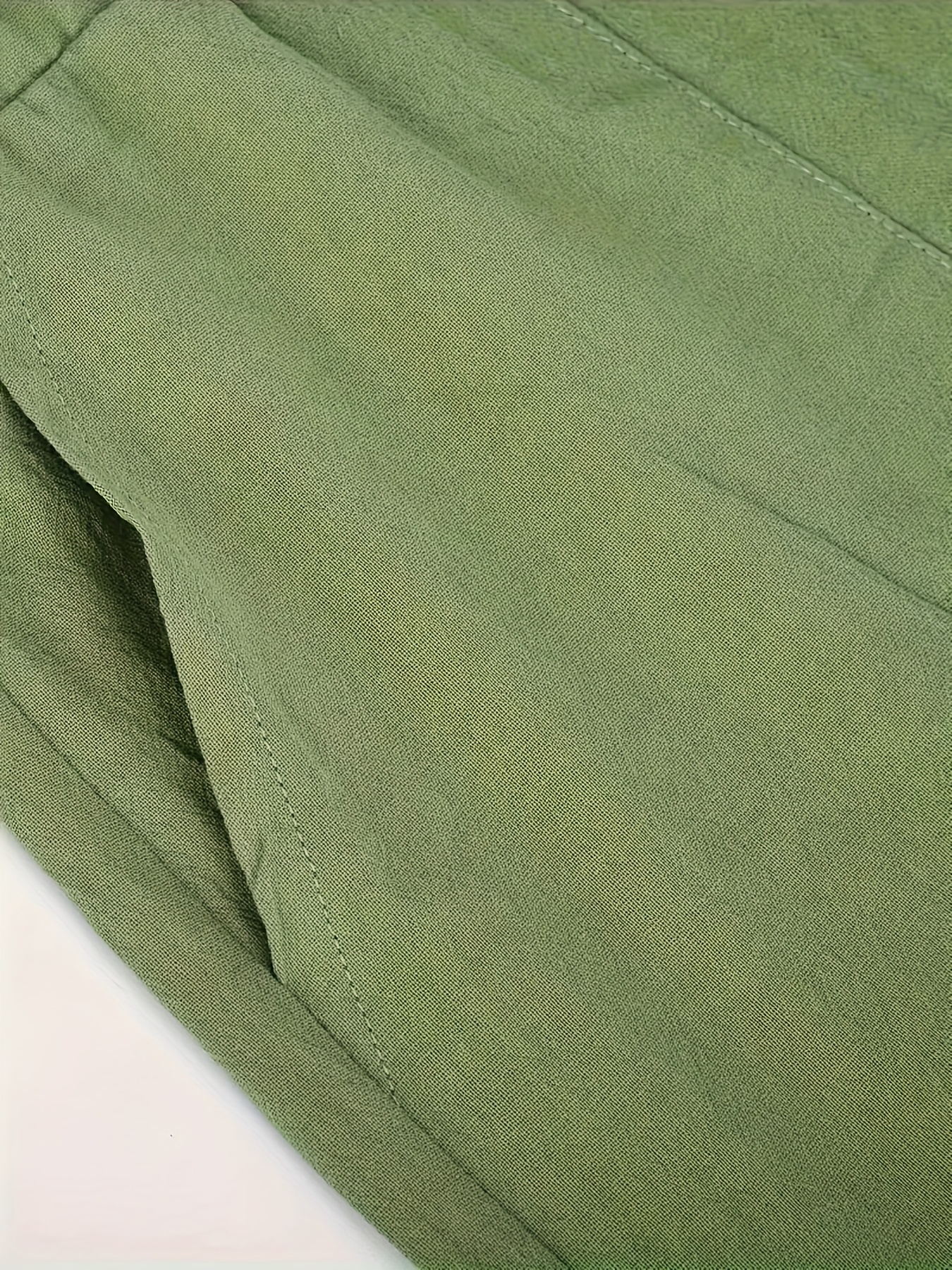 Men'S Cotton Shorts with Drawstring, Casual Palm Tree Print, All-Season, Non-Stretch Woven Fabric, Button Detail, Regular Fit, 110Gsm - Summer Beachwear, Plus Size