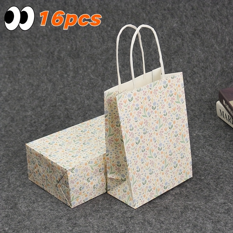 Image of Gift For Her/him 16 Printed Gift Bags With Handles, Paper Party Gift Bags, Suitable For Weddings, Birthdays, Christmas, And Valentine's Day, Candy Gift Packs, Ideal For Occasions