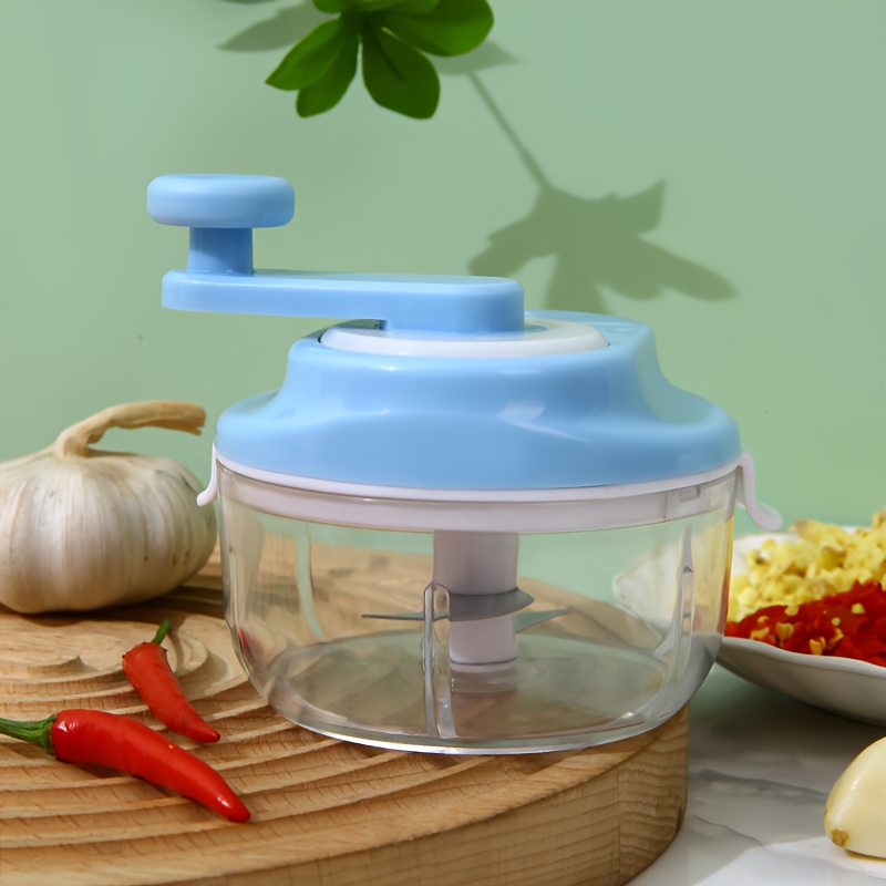 TEMU 1pc Kitchen Hand-crank Garlic Press, Garlic Mincer, Kitchen Garlic Crusher And Sauce Maker