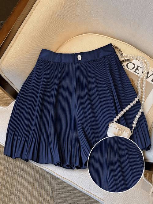 imagen del artículo pantalones cortos casuales de moda para mujer, de color liso y de