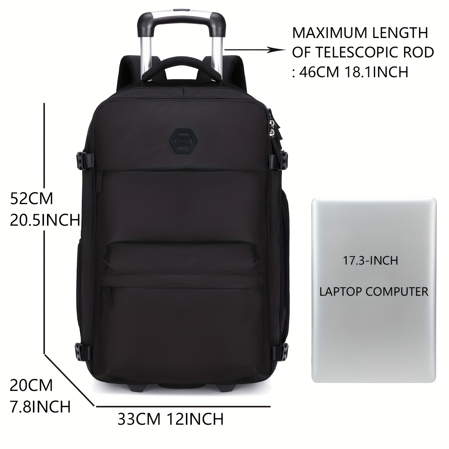 travel rolling backpack travel bag wheels large backpack - Temu Germany