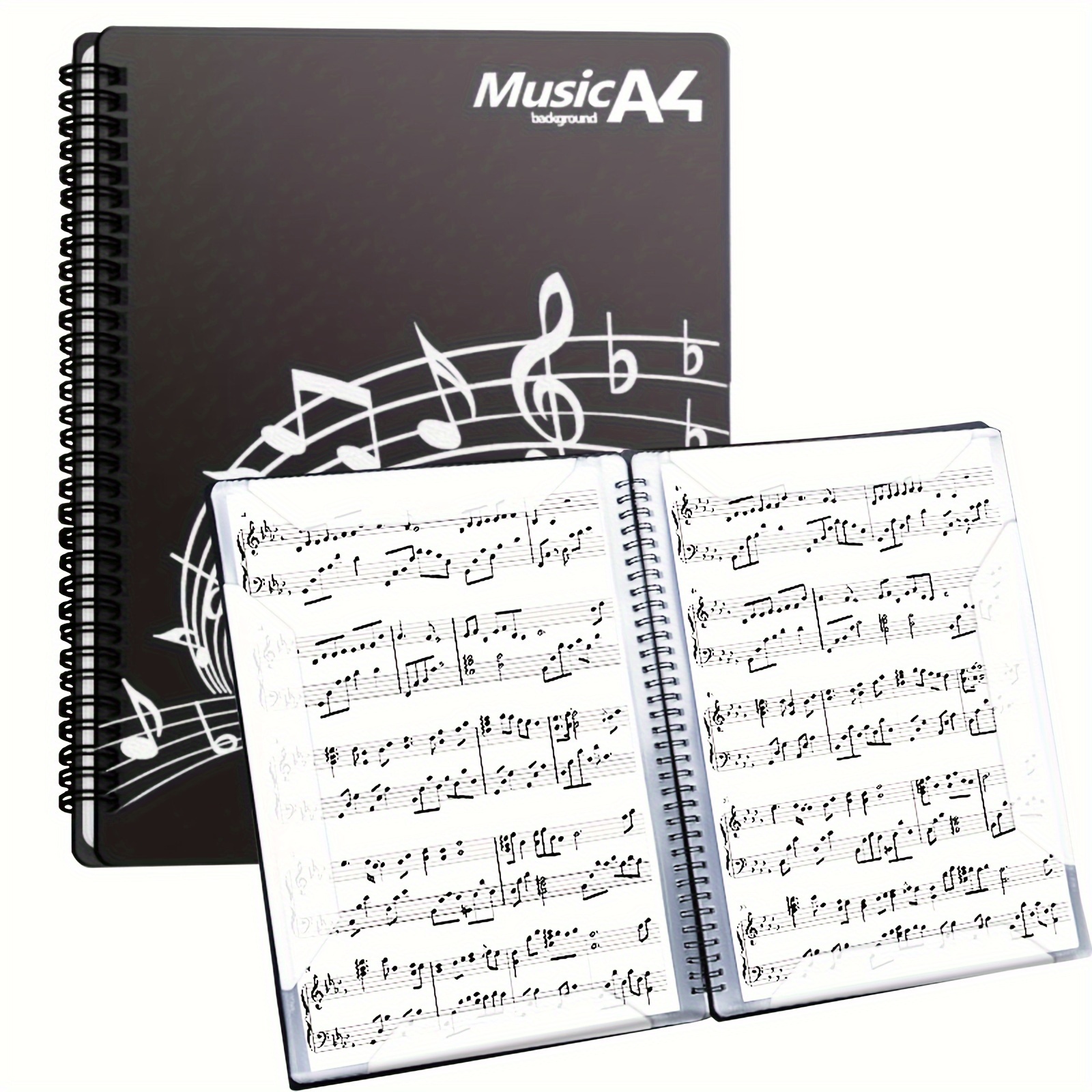 

40 Sleeves 80 Pages Pp Material Sheet Music Binder, Direct And Pages, Fits Letter Size 8..7 Inches, Suitable For Band Sheet Music Holder