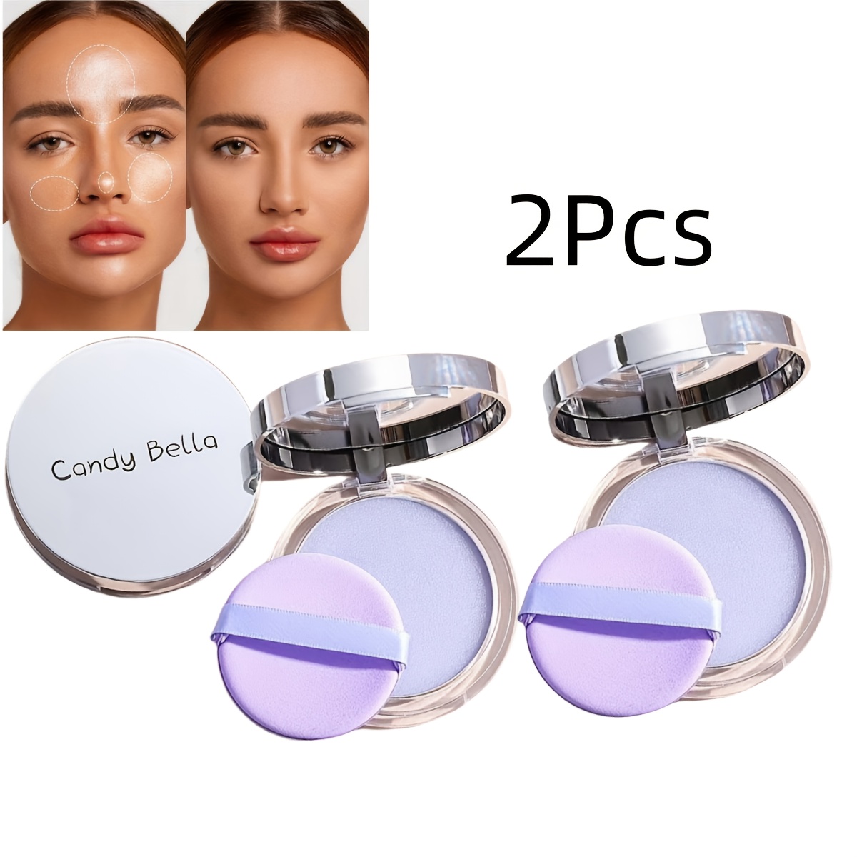 TEMU Powder, , Powder-free, Control, Long-lasting Makeup, No White Residue, Used As A Primer & Finisher -up For Your Makeup