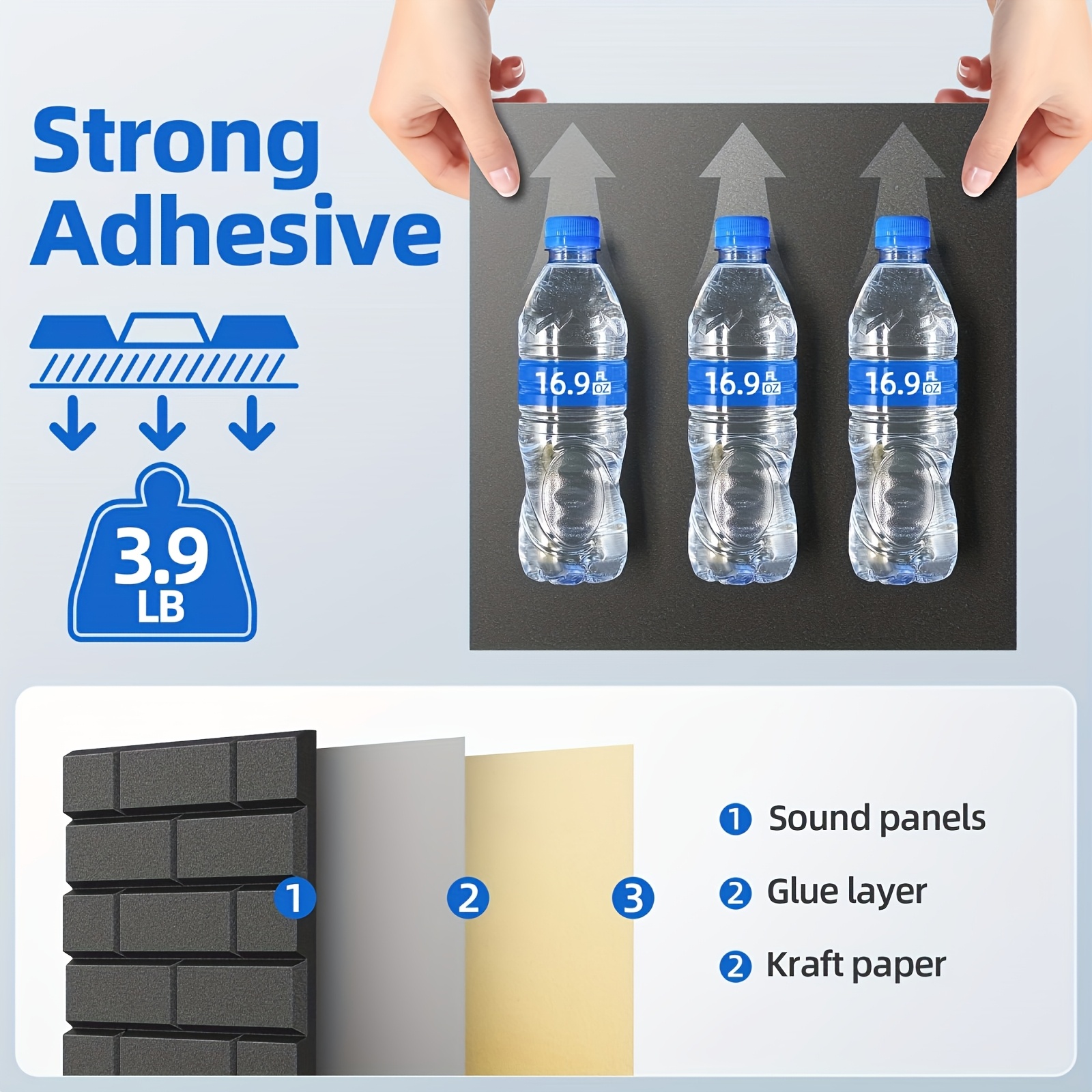 20 Pack Self-Adhesive New Brick-Pattern Soundproof Panels