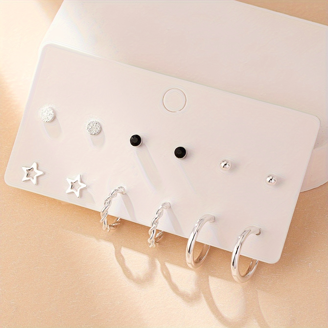 A Set Of 6 Classic And Stylish Minimalist Earrings And Hoops, Perfect For Women To Wear On Daily Occasions, Festive Parties, Or As In Jewelry