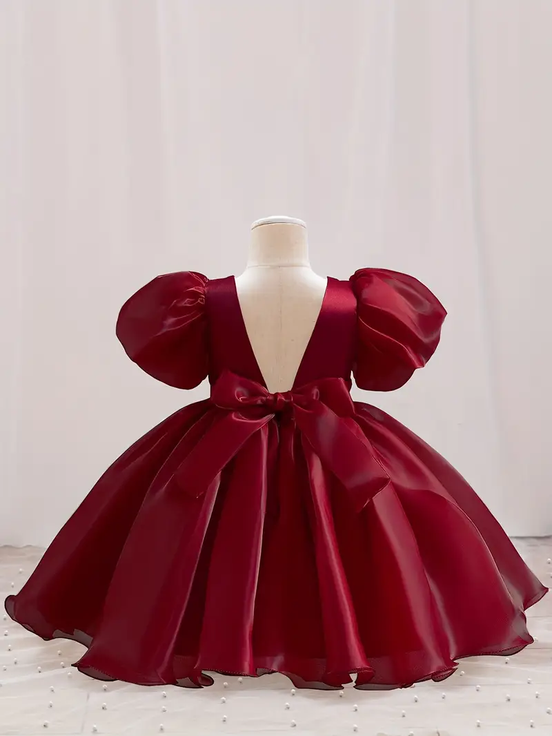 Girls' Color-Block Princess Dress, First Birthday Performance, Print * Dress (The Print Skirt Is Print Before Cutting, So The Bulk Print Has * Girls' Color-Block Princess Dress, First Birthday Performance, Print * Dress (The Print Skirt Is Print Before Cutting, So The Bulk Print Has *