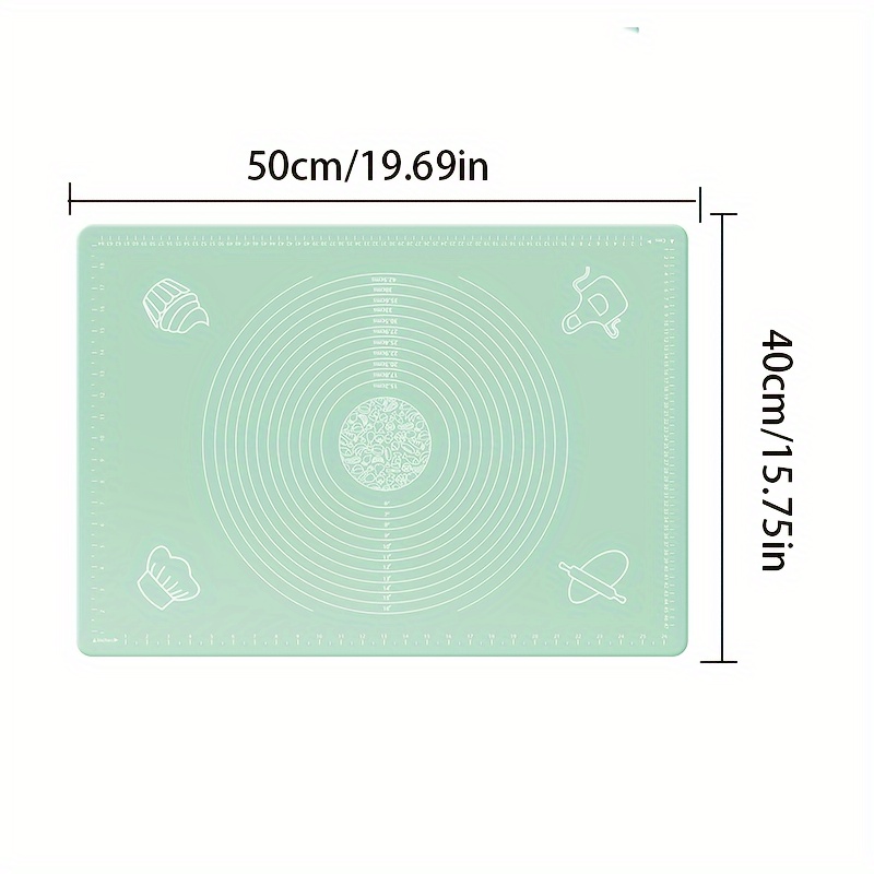 TEMU 1pc Silicone Kneading Mat For Rolling Dough, Baking And Dumpling Preparation Thickened Household Non-slip Pastry Board, Kitchen Supplies Father Gift