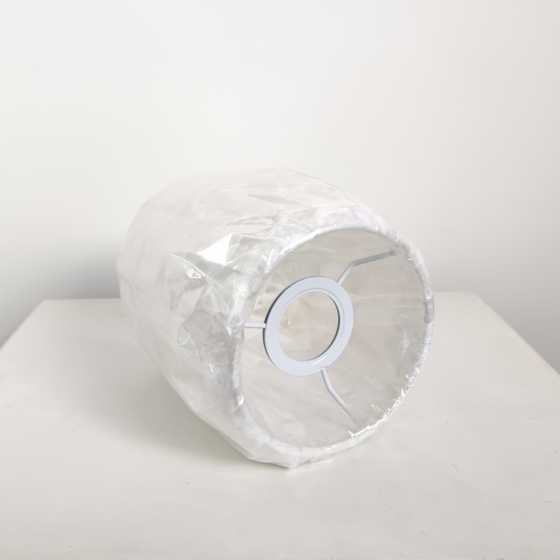 Artificial Feather Lampshade White Straight Style - Suitable For Bedroom, Living Room And Other
