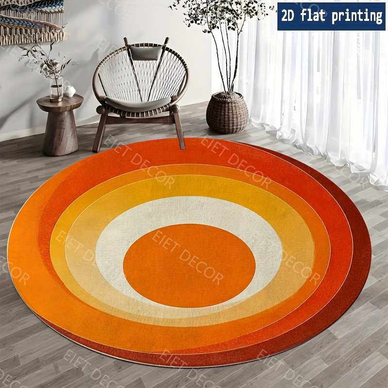 TEMU 1pc Round Mat Mat - Modern Circular Mat, Machine Washable Soft Floor Mat For Living Room, Bedroom, Bathroom, Patio, Entrance, Stylish Aesthetic