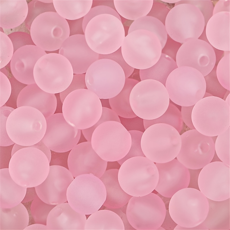 TEMU 480/240 pièces de perles acryliques dépolies de 6 mm/8 mm de couleurs mélangées pour la fabrication de bijoux DIY, matériaux pour bracelets et