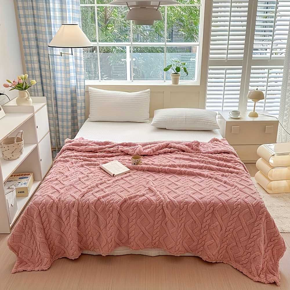TEMU 1pc Couverture de Couverture de climatisation Housse de canapé Couverture Bureau Camping air Cadeau Couverture de lit Décoration de chambre à