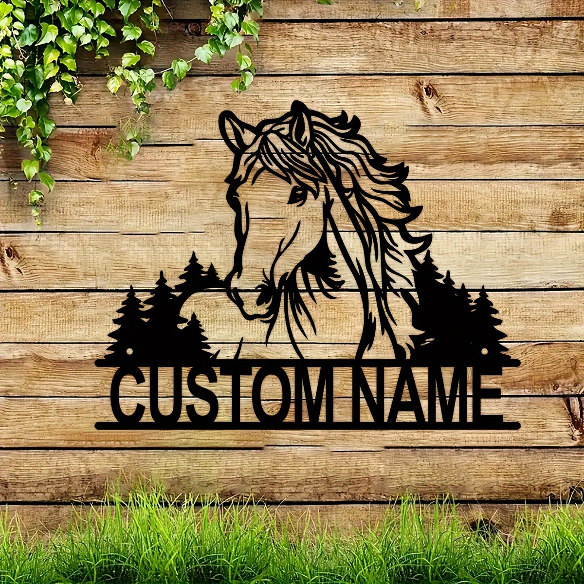 

Personalized Wall Decor Sign - Vintage Style Custom Name Plaque For Home Decor, Farmhouse, Living Room, Office - Art Deco Wall Hanging, Multipurpose, No Electricity Needed