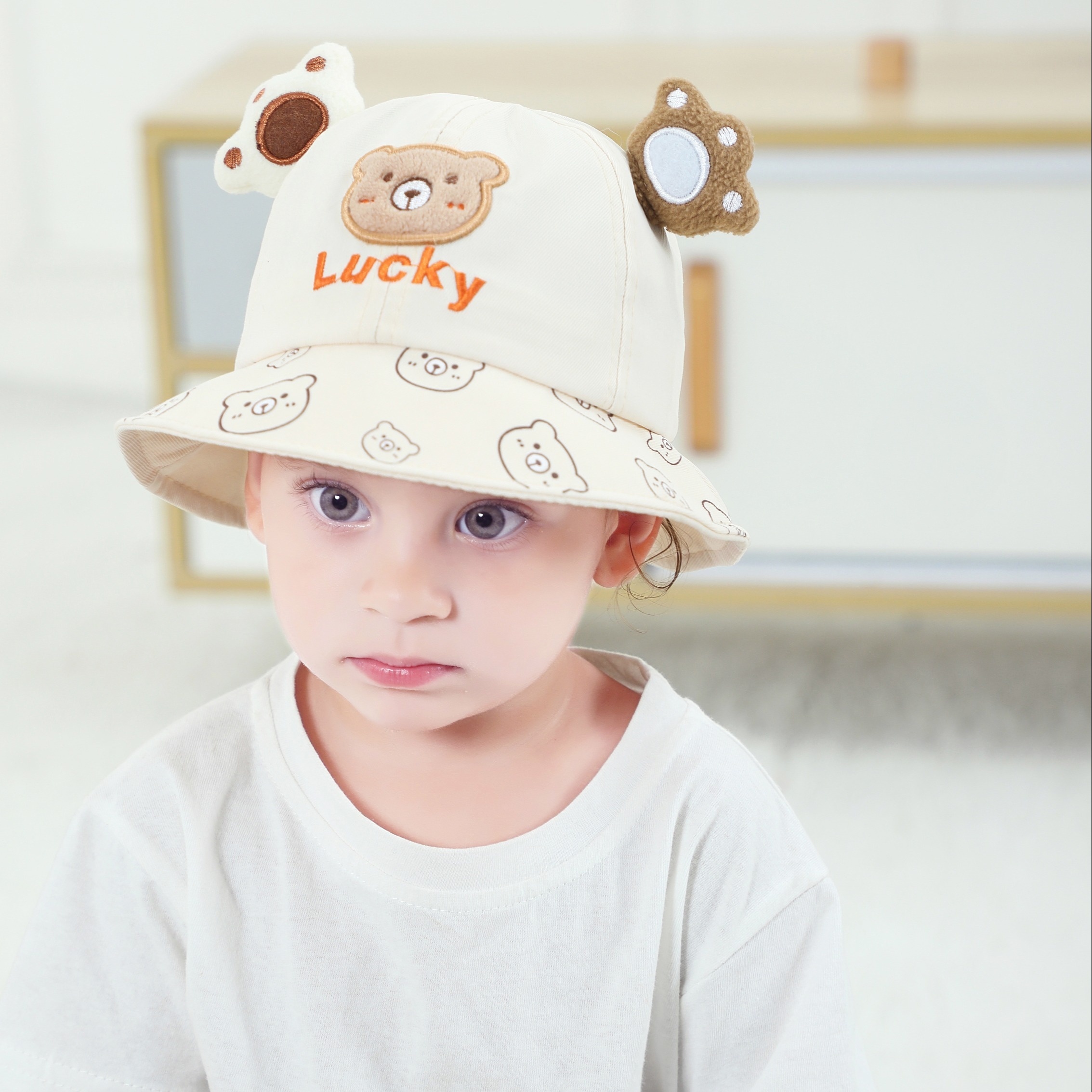 Lucky Bear Claw Decorated Children's Fishing Hat - Soft And Cute  Fashionable Design. Suitable For Spring And Summer Daily Wear, Vacation,  Outdoor Acti