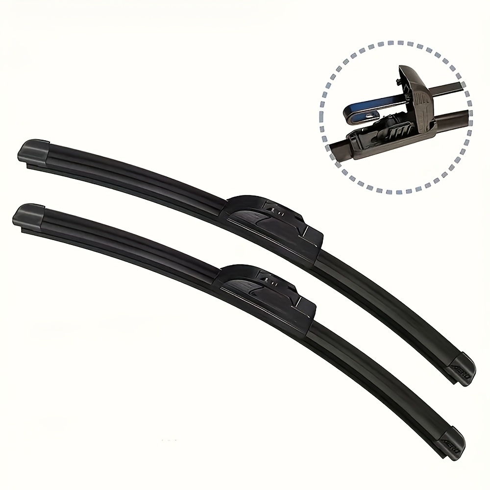 TEMU 22" Windshield Wipers (pack Of 2), Automotive Replacement Front Windshield Wiper Blades Bracketless Wipers