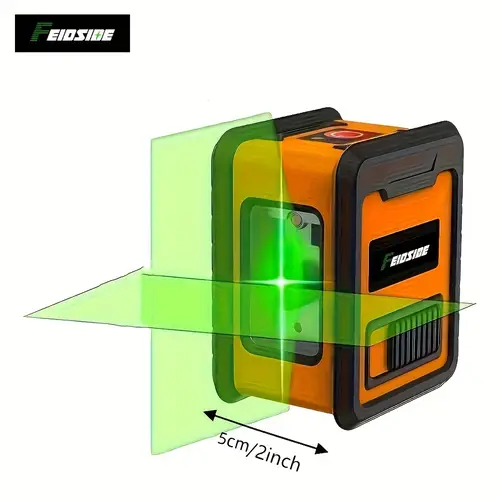 nivel láser de 2 líneas con luz fuerte y automático, alimentación por batería (baterías no incluidas) para construcción, proyectos diy y precisión profesional