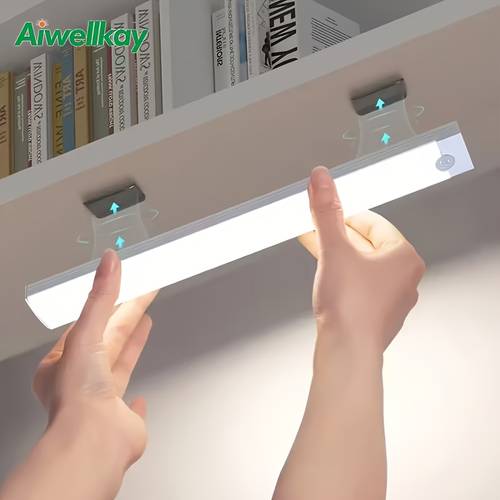 luz inteligente con sensor de movimiento recargable más vendida de 2026, tira de luces led con adhesivo magnético y alimentación usb - iluminación inteligente inalámbrica para suelo/techo/pared/gabinete, adecuada para cocina, armario, escaleras, pasillo - tubo led de con sensor