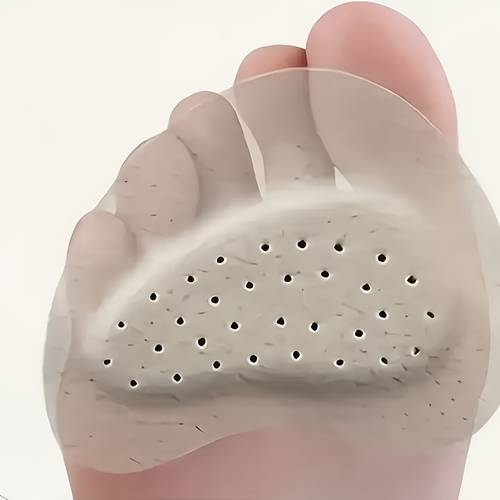 3 pairs of forefoot pads, soft, shock-absorbing, sweat-absorbent, breathable, waterproof, anti-friction, self-adhesive half-size pads for sandals and high heels, shock absorption, slim design, soft cushioning, lightweight padding, protective pads