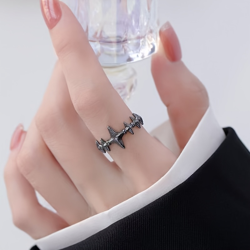 Vintage Irregular Open Ring, Geometric Design for Unisex