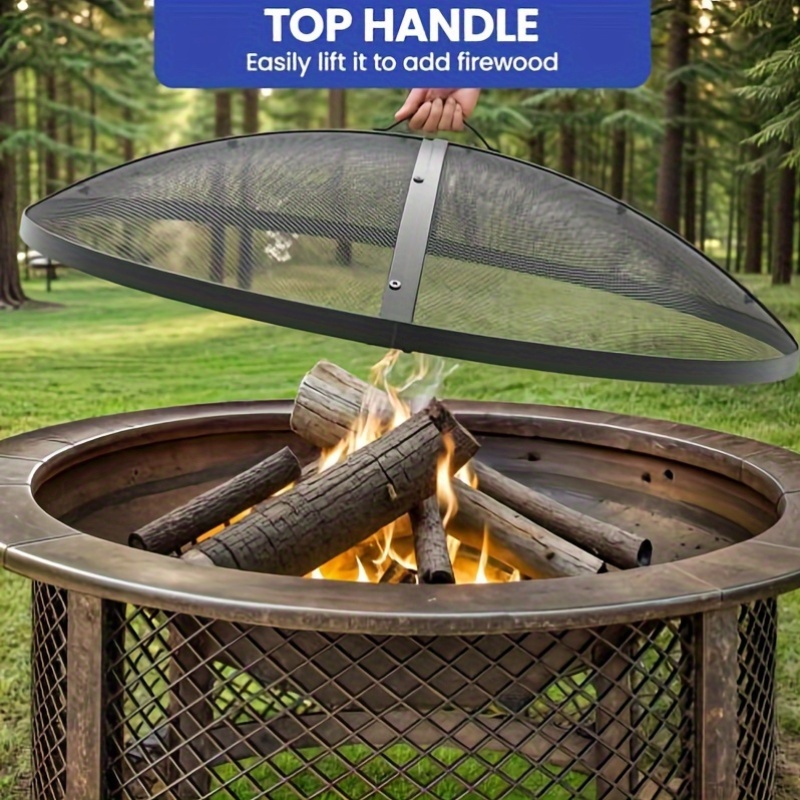 

Heavy- Duty Fire Pit Spark Screen With Accessories For 30- Inch Round Outdoor Fire Pits