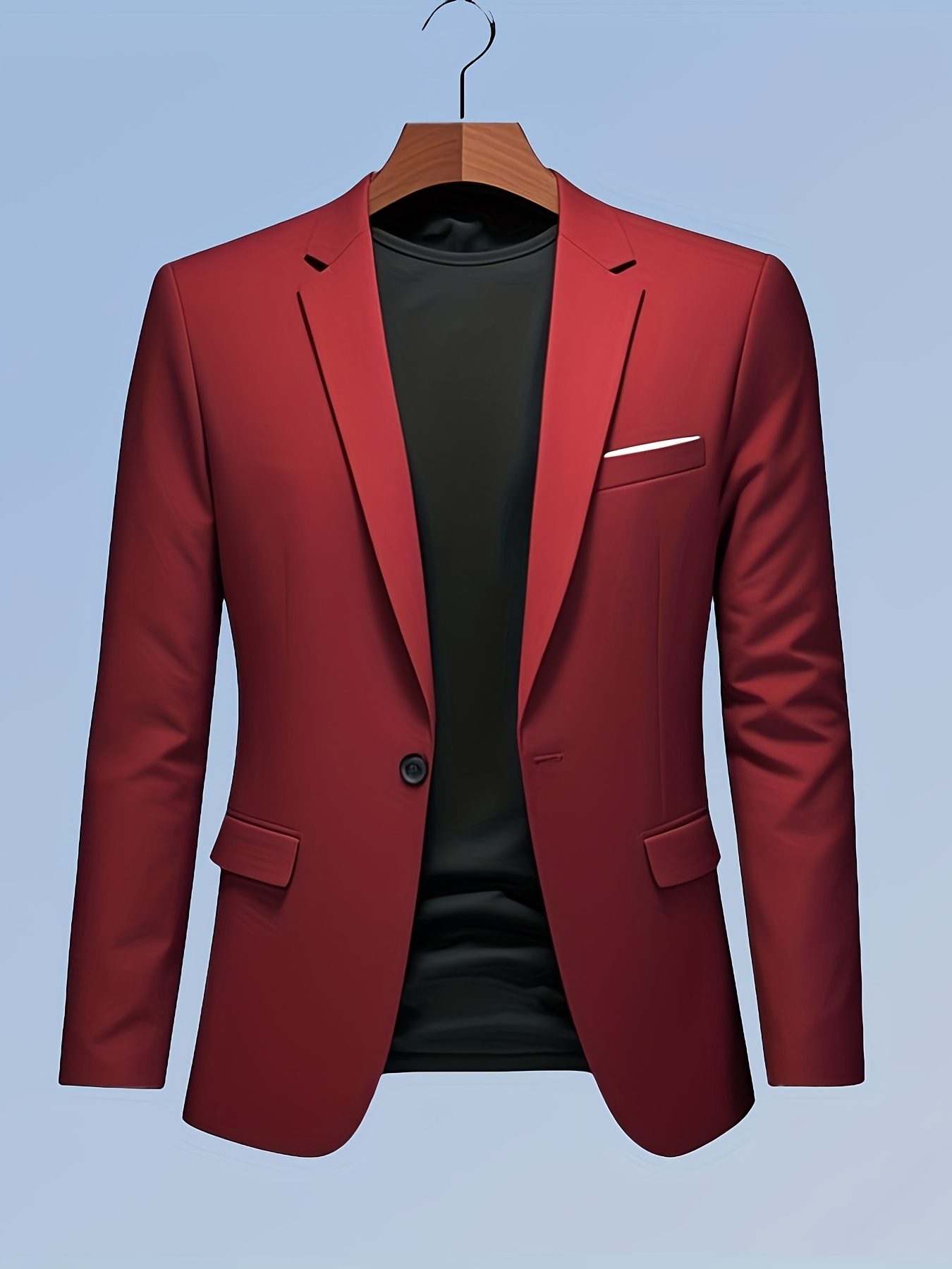 1pc light business casual thin single suit jacket three dimensional cutting design summer multifunctional office and social top jacket solid color   fit version lapel single button fashionable gentleman suit     one jacket