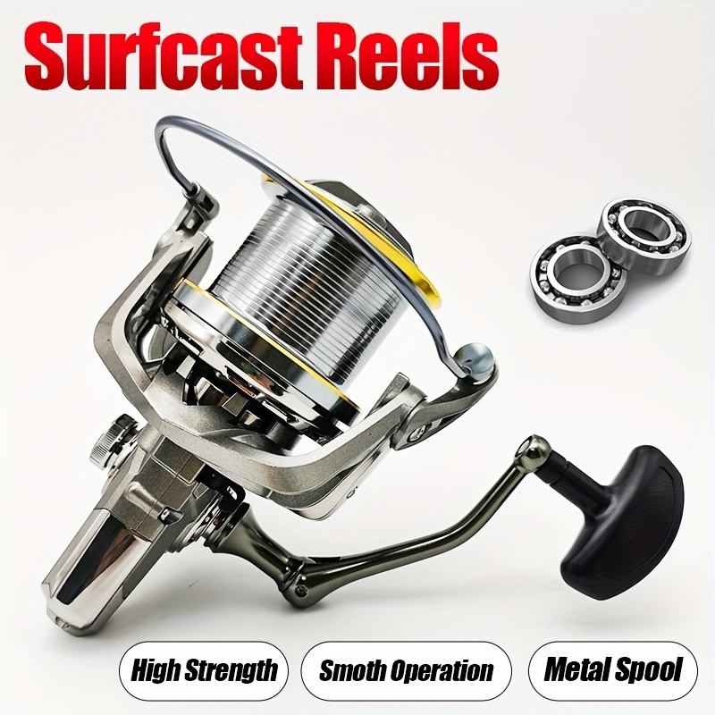 

Remote Casting Reel Sea Water Fishing Large Spool 17+1 Bearings 4.8:1 Gear Hand Interchangeable